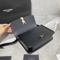 Saint Laurent Solferino Medium Bag In Black Calfskin 588