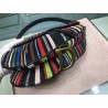 Dior Saddle Canvas Bag Embroidered With Multi-coloured Stripes 778