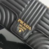 Prada Medium Diagramme Flap Bag In Black Calfskin 863