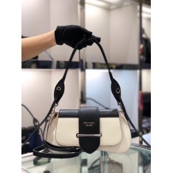 Prada Sidonie Shoulder Bag In Black/White Leather 931