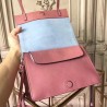 Prada Etiquette Bag In Pink Calfskin With Metal Stud Trim 120