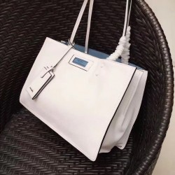 Prada Etiquette Tote Bag In White Calf Leather 141