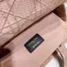 Dior Medium Lady D-Lite Bag In Pink Embroidered Canvas 578