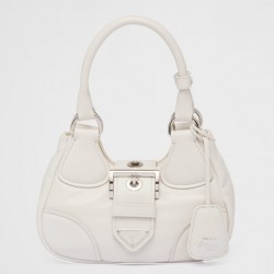 Prada Moon Bag in White Padded Nappa Leather 068