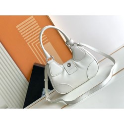 Prada Moon Bag in White Padded Nappa Leather 068