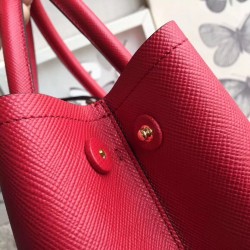 Prada Red Saffiano Double Medium Bag 236