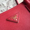 Prada Red Saffiano Double Medium Bag 236