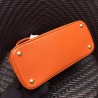 Prada Small Galleria Bag In Orange Saffiano Leather 261