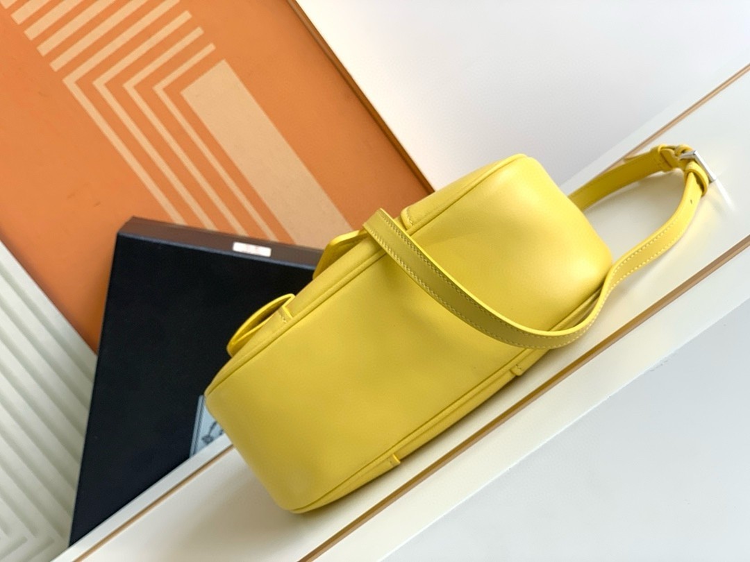 Prada Moon Bag in Yellow Padded Nappa Leather 400