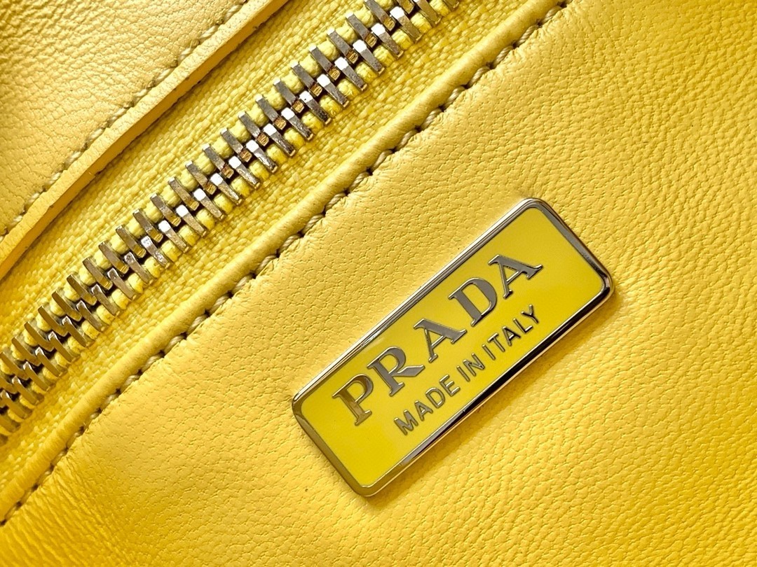 Prada Moon Bag in Yellow Padded Nappa Leather 400