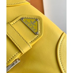 Prada Moon Bag in Yellow Padded Nappa Leather 400