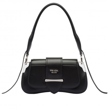 Prada Sidonie Black Leather Shoulder Bag 427