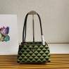 Prada Supernova Small Shoulder Bag In Black/Green Fabric 441