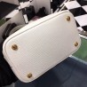 Prada White Saffiano North South Double Medium Bag 462