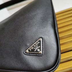 Prada Triangle Pouch Bag In Black Leather  508