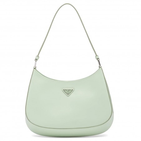 Prada Cleo Small Shoulder Bag In Aqua Brushed Leather 987