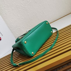 Prada Small Galleria Bag In Mango Saffiano Leather 947