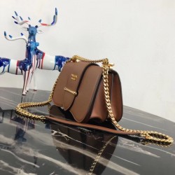 Prada Sidonie Shoulder Bag In Brown Calfskin 999