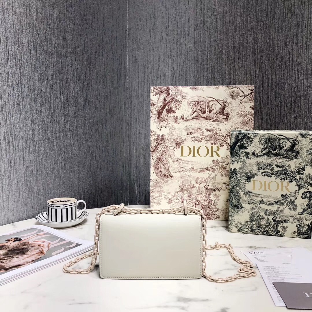 Dior Mini J'Adior Bag In White Ultra Matte Calfskin 997