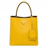 Prada Yellow Saffiano North South Double Medium Bag 247