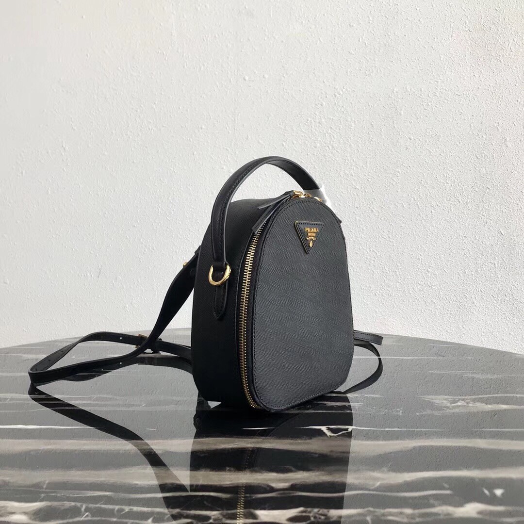 Prada Odette Backpack In Black Saffiano Leather  208