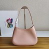 Prada Cleo Shoulder Small Bag In Pink Brushed Leather 821