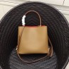 Prada Brown Saffiano Leather Double Bag 001