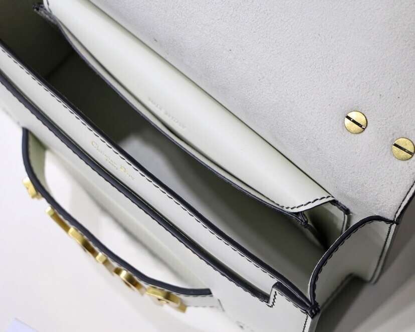 Dior White J'Adior Calfskin Flap Bag 744