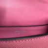 Prada Monochrome Flap Bag In Begonia Pink Saffiano Leather 899