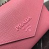 Prada Monochrome Flap Bag In Begonia Pink Saffiano Leather 899