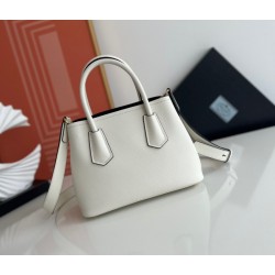 Prada Double Mini Bag In White Saffiano Leather 914