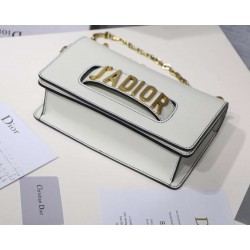 Dior White J'Adior Calfskin Flap Bag 744