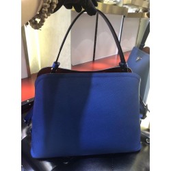 Prada Matinee Tote Bag In Blue Saffiano Leather 228