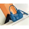 Prada Moon Bag in Blue Padded Nappa Leather 110