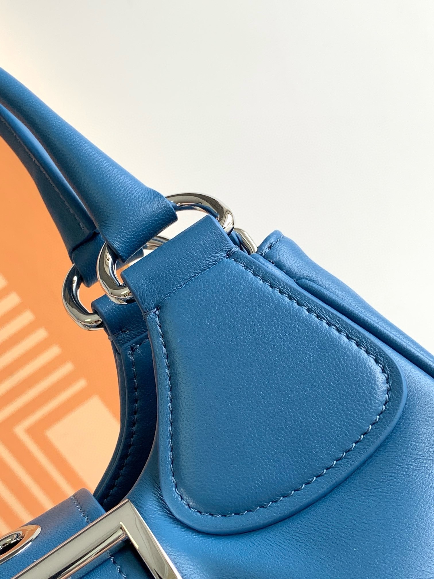 Prada Moon Bag in Blue Padded Nappa Leather 110