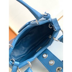 Prada Moon Bag in Blue Padded Nappa Leather 110