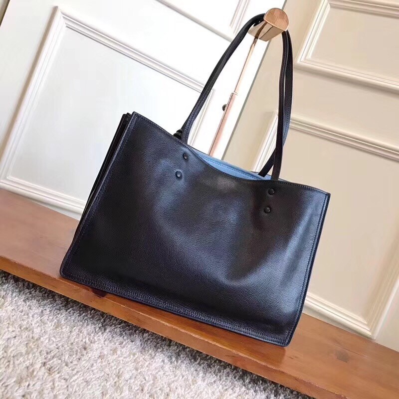 Prada Etiquette Tote Bag In Black Calf Leather 946