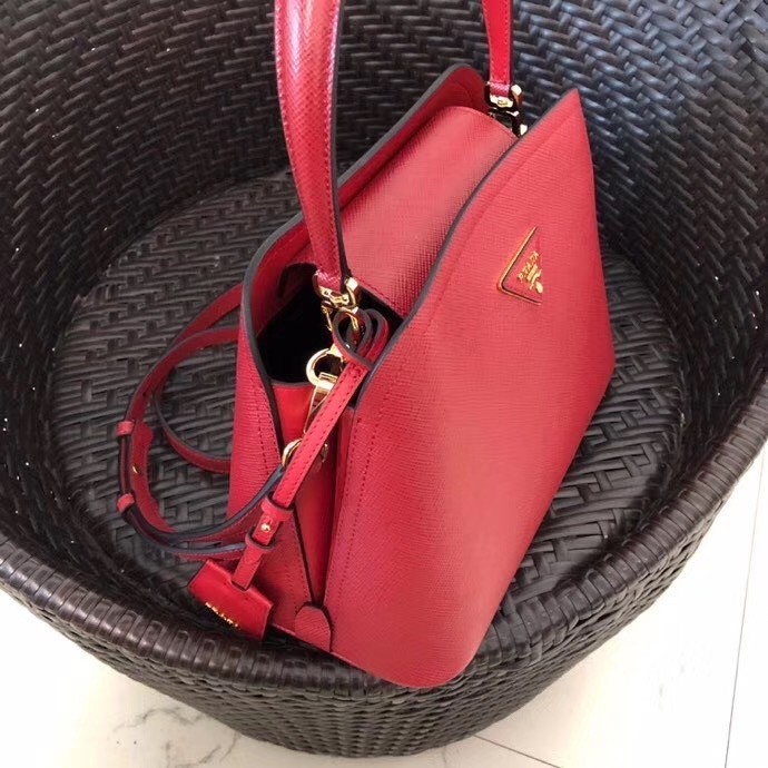 Prada Matinee Mini Bag In Red Saffiano Leather 316