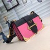 Prada Cahier Shoulder Bag In Pink/Black Leather 975