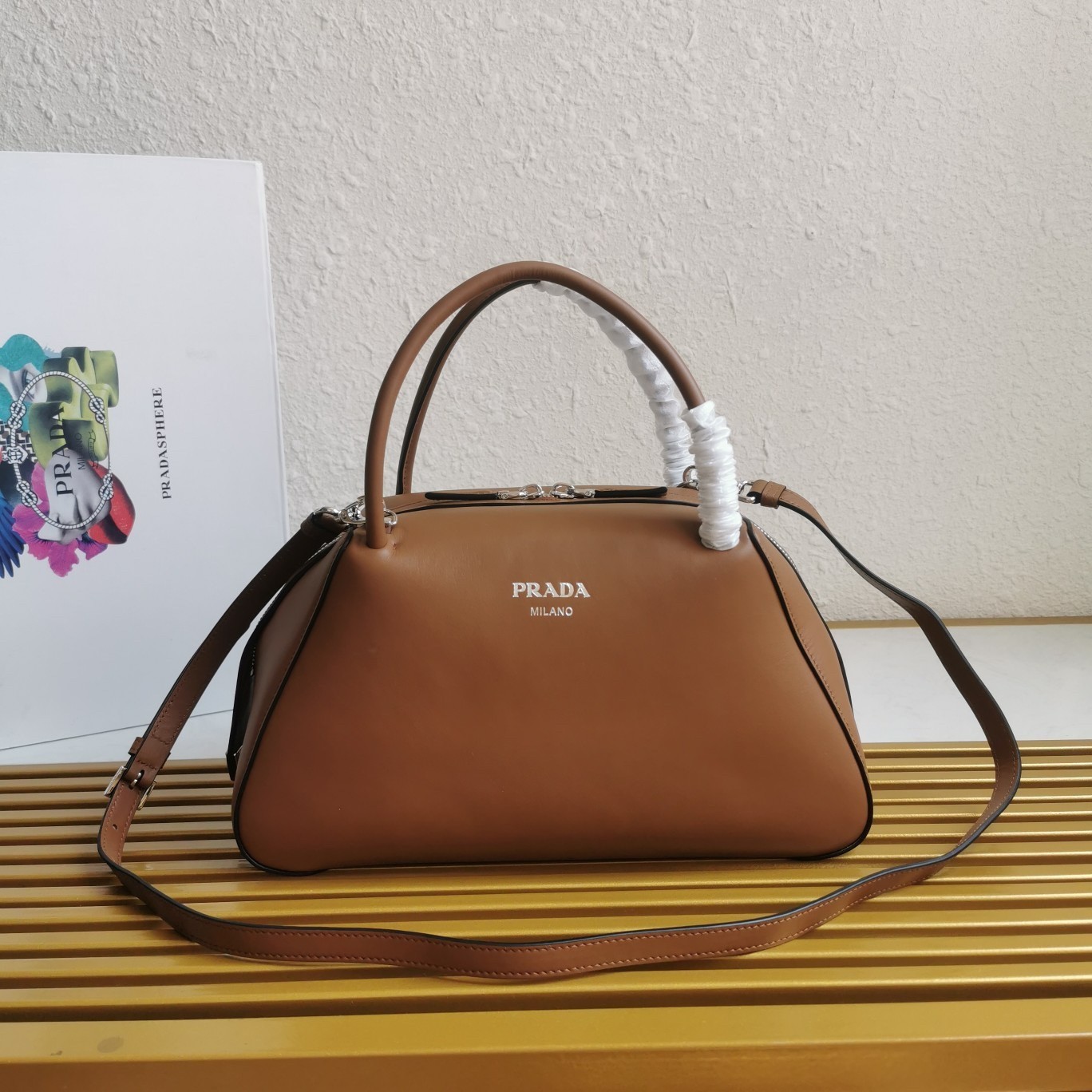 Prada Supernova Medium Handbag In Brown Leather 354