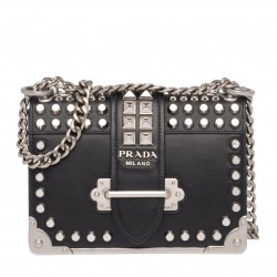 Prada Cahier Studded Leather Shoulder Bag 589