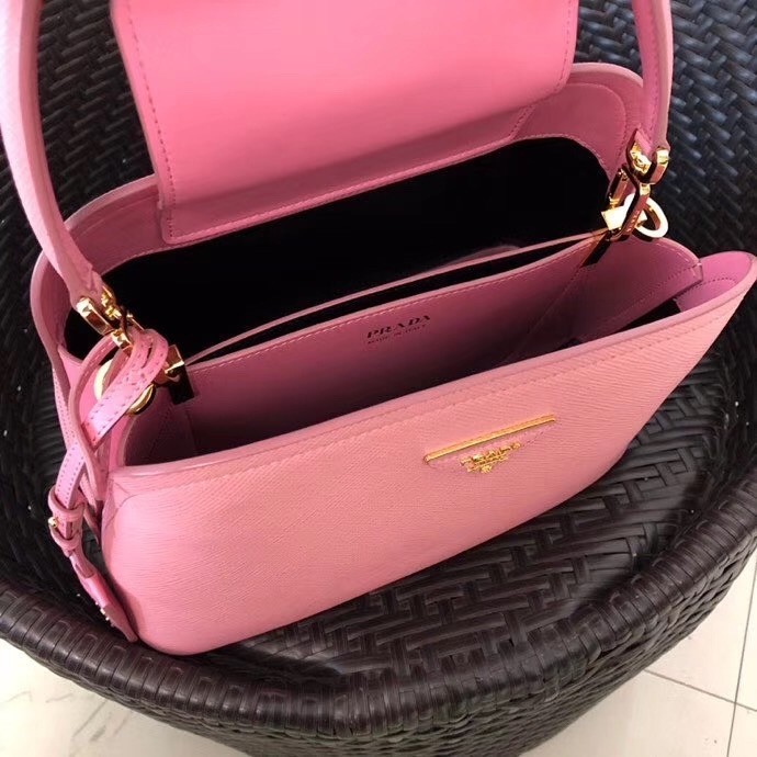 Prada Matinee Mini Bag In Pink Saffiano Leather 687