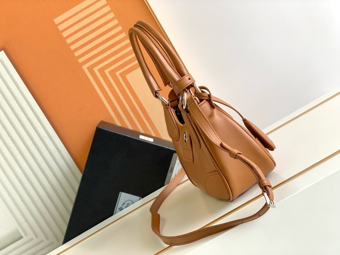 Prada Moon Bag in Caramel Padded Nappa Leather 030