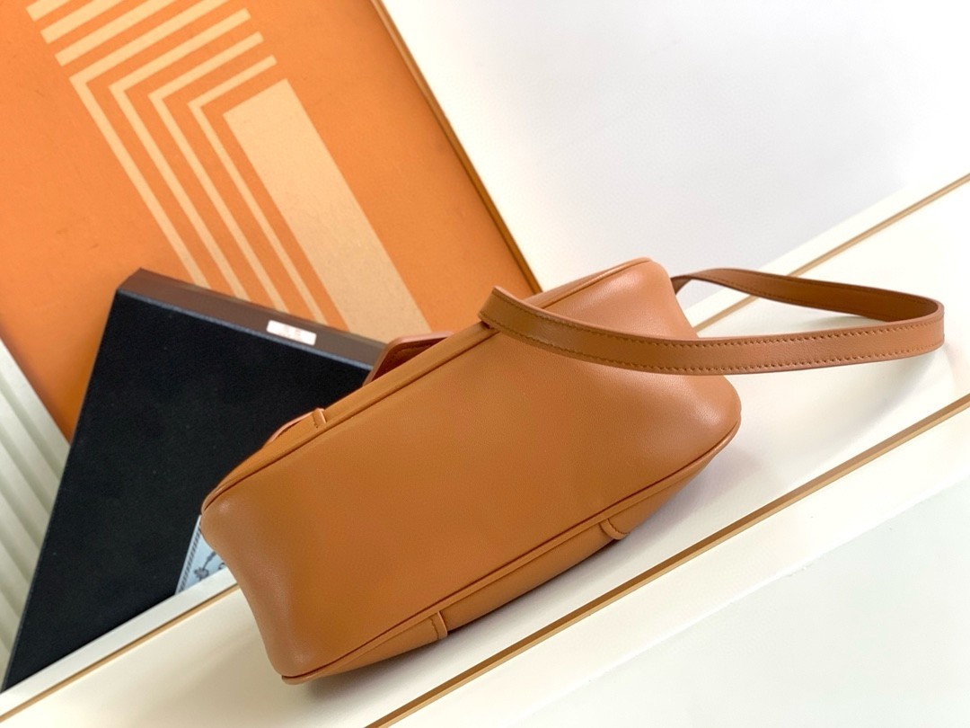 Prada Moon Bag in Caramel Padded Nappa Leather 030