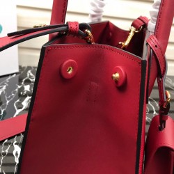 Prada Monochrome Bag In Red Saffiano Leather 879