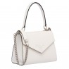 Prada Monochrome Top Handle Bag In White Saffiano Leather 892