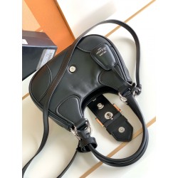 Prada Moon Bag in Black Re-Nylon and Leather 939