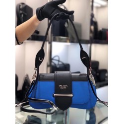 Prada Sidonie Shoulder Bag In Blue/Black Leather 797