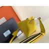 Prada Triangle Shoulder Bag In Yellow Saffiano Calfskin 020