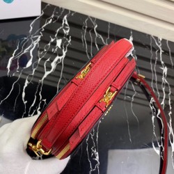 Prada Odette Heart Bag In Red Saffiano Leather 039